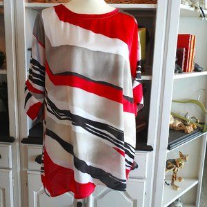 Chicos Large Asymmetrical print top